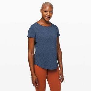 NWT Lululemon Love Crew III Heathered Code Blue Size 12